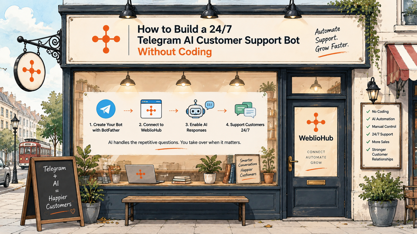 How to Build a 24/7 Telegram AI Customer Support Bot Without Coding